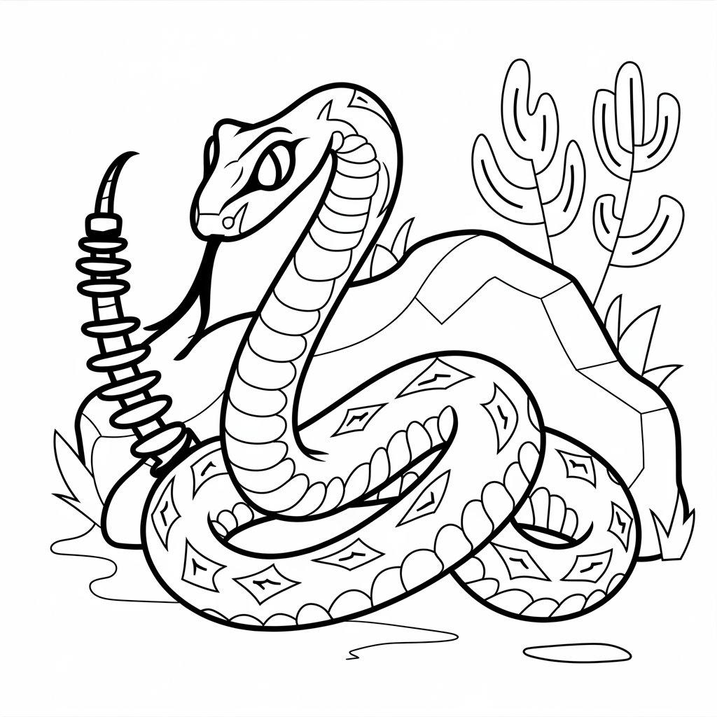 Slithering_Rattlesnake_With_Rattle_Tail