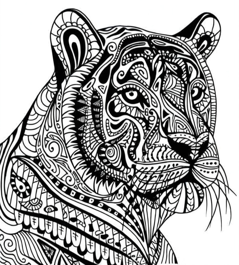 Tiger Face Mandala
