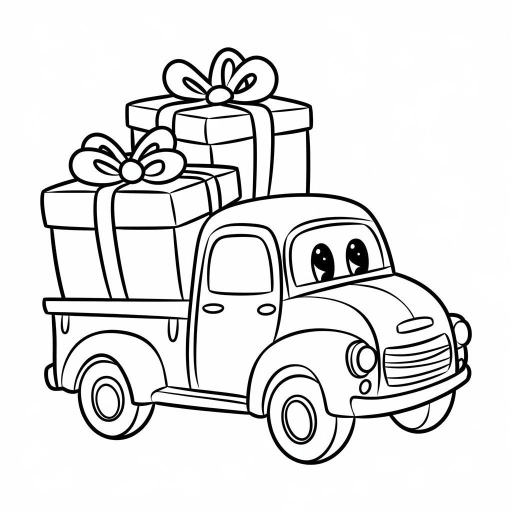 Truck_Carrying_a_Stack_of_Gifts
