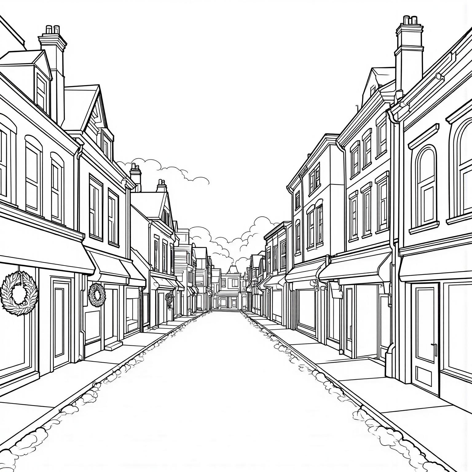 Winter_Village_With_Twinkling_Lights