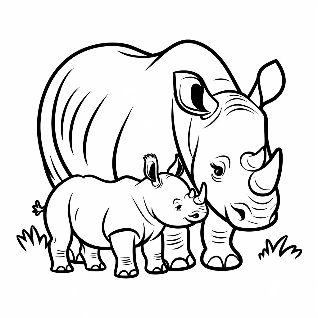 Baby_Rhino_and_Mother