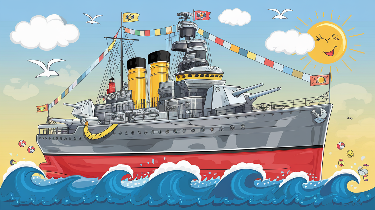 Creative Battleship: Fun Printable Coloring Pages for Kids