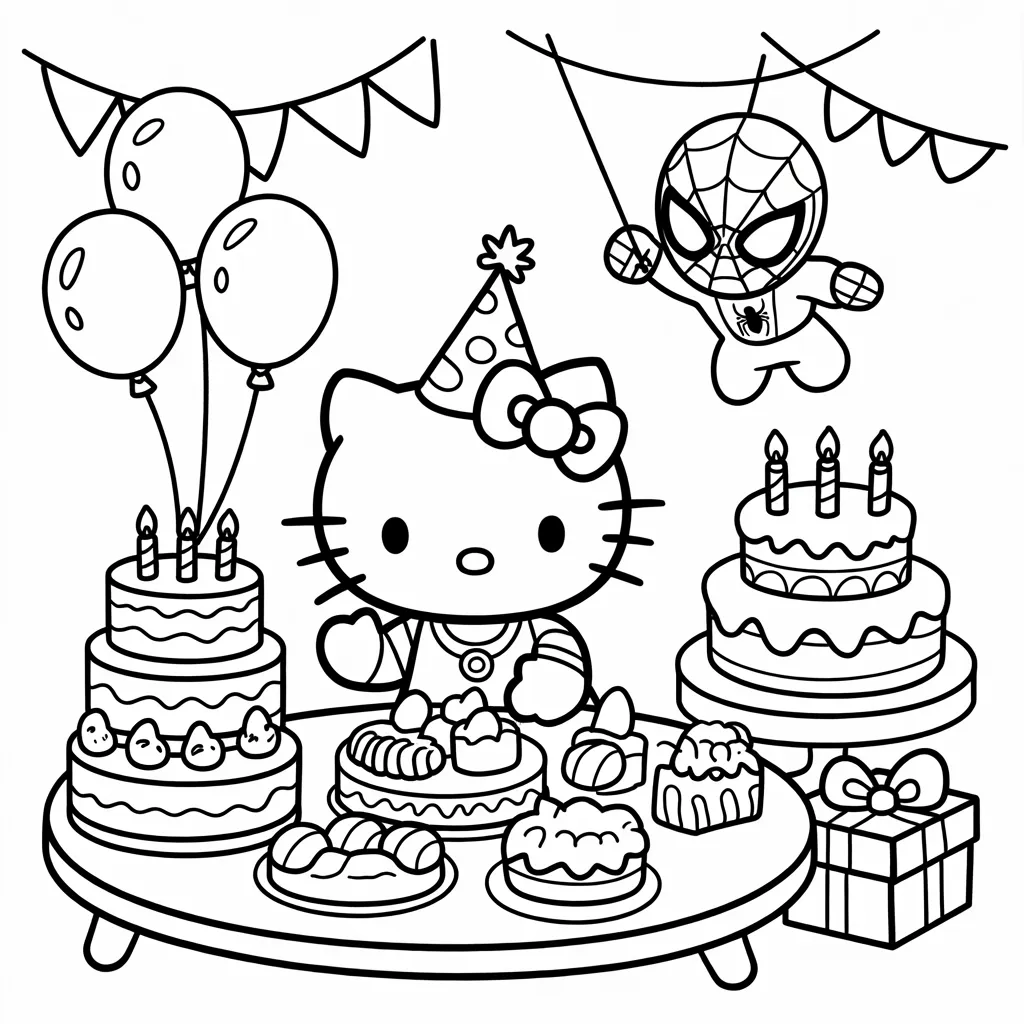 Hello_Kittys_Birthday_Party_with_Spider-Man