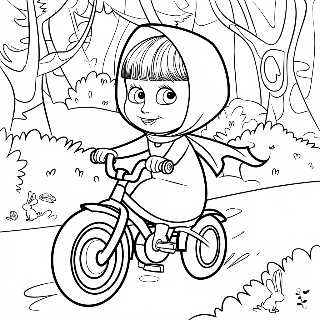 Masha_Riding_a_Bike