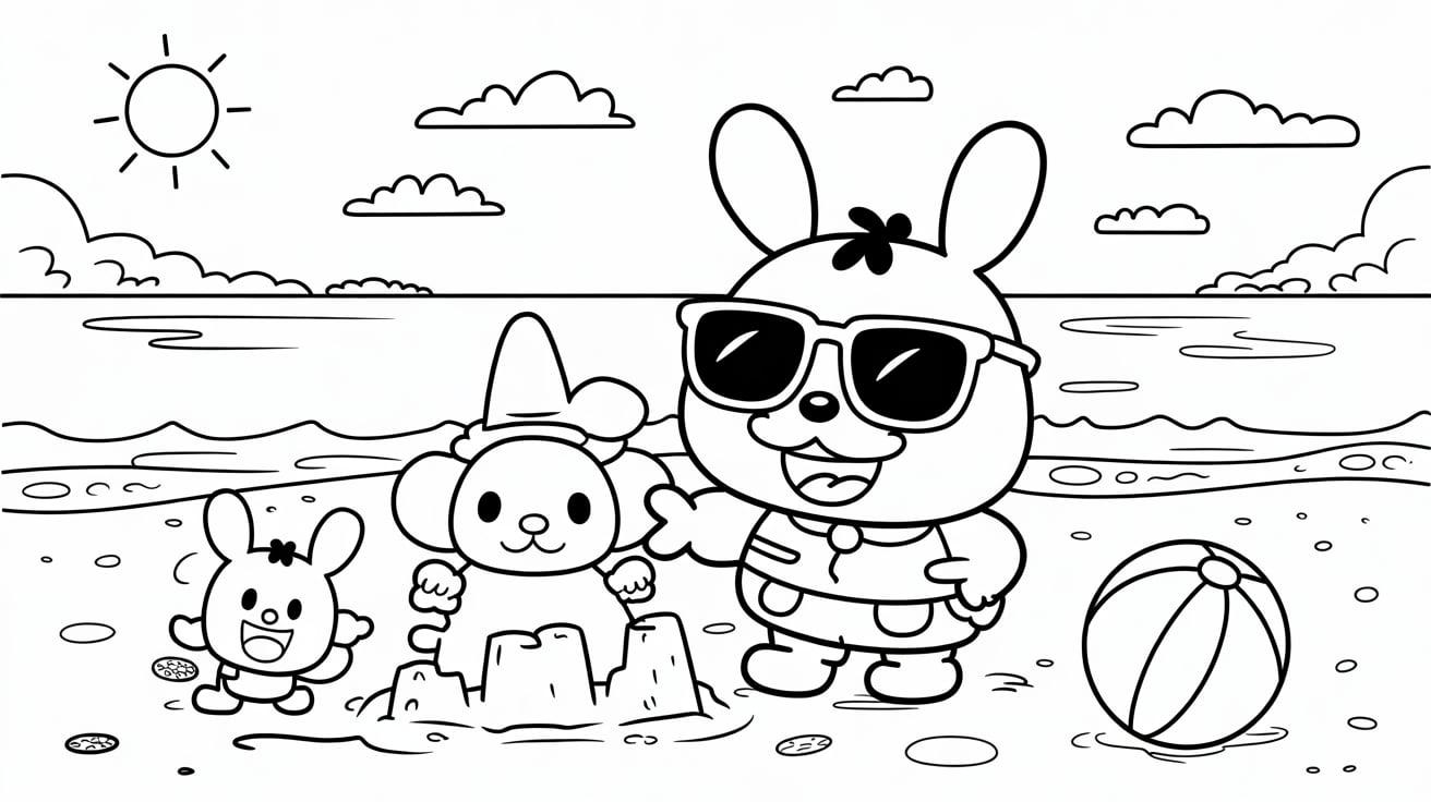 Pochacco_at_the_Beach