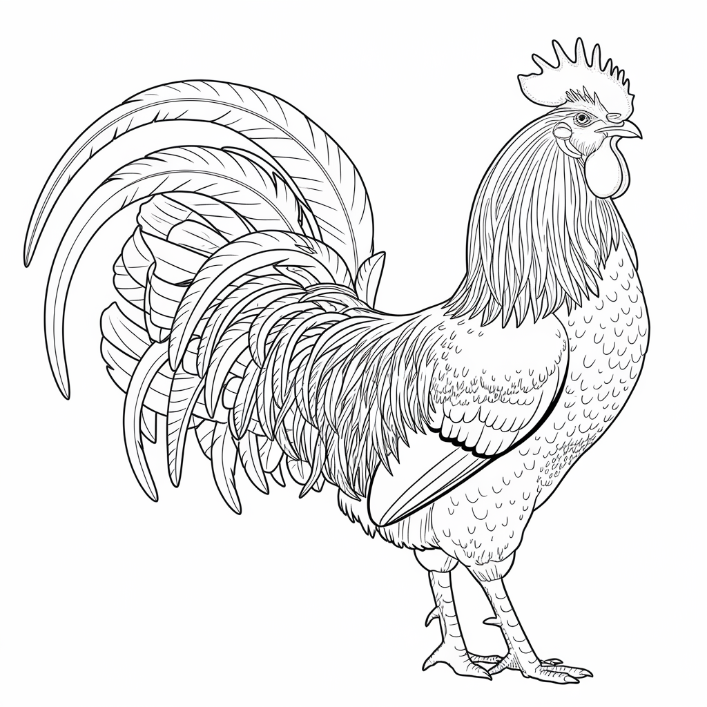 Rooster_with_Fancy_Tail_Feathers