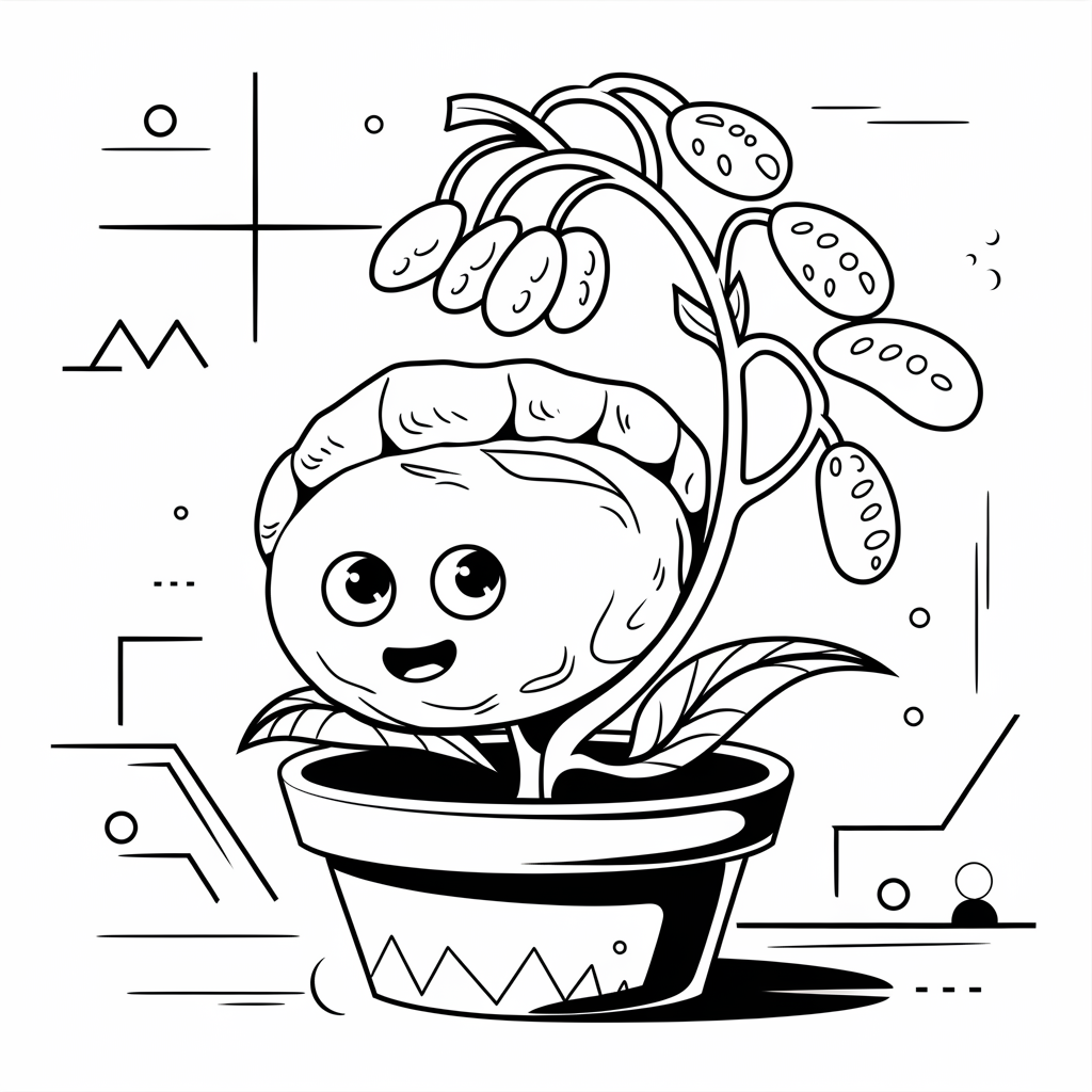 Snow_Pea_Coloring_Page