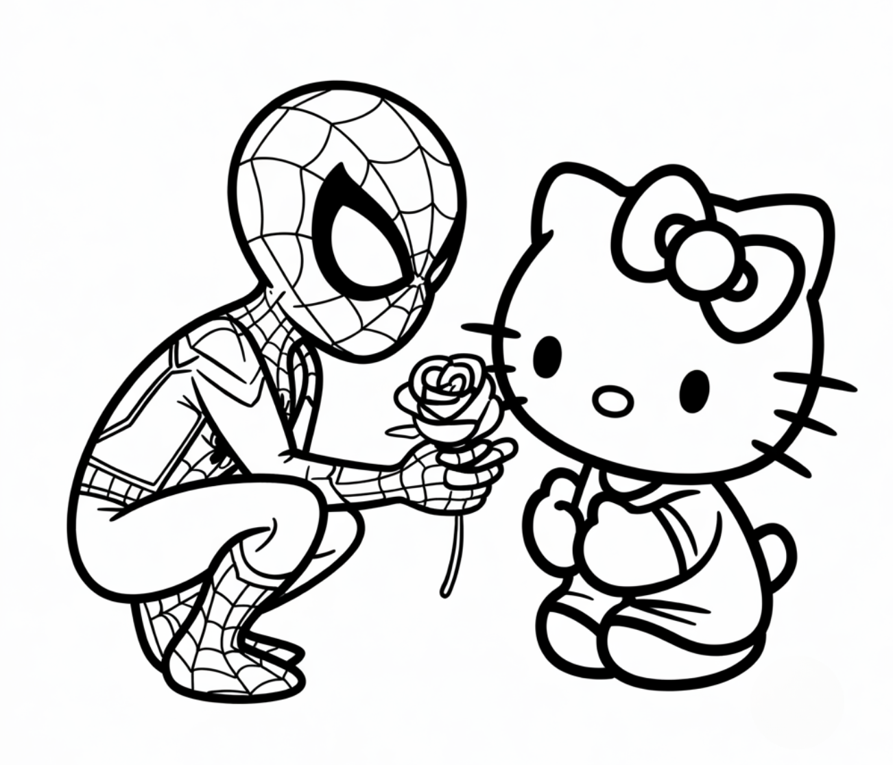 Spider-Man_Giving_Hello_Kitty_a_Rose