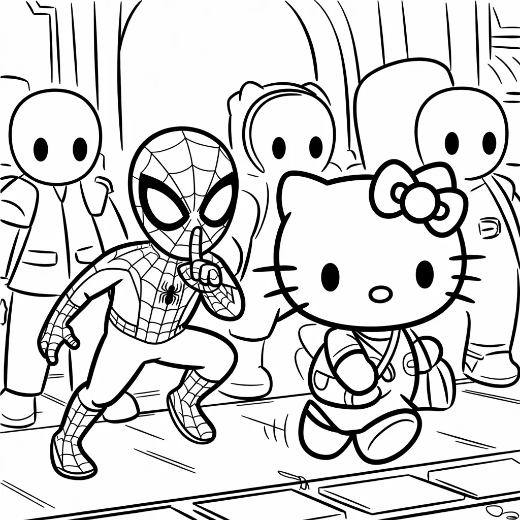Spider-Man_and_Hello_Kitty_on_a_Secret_Mission