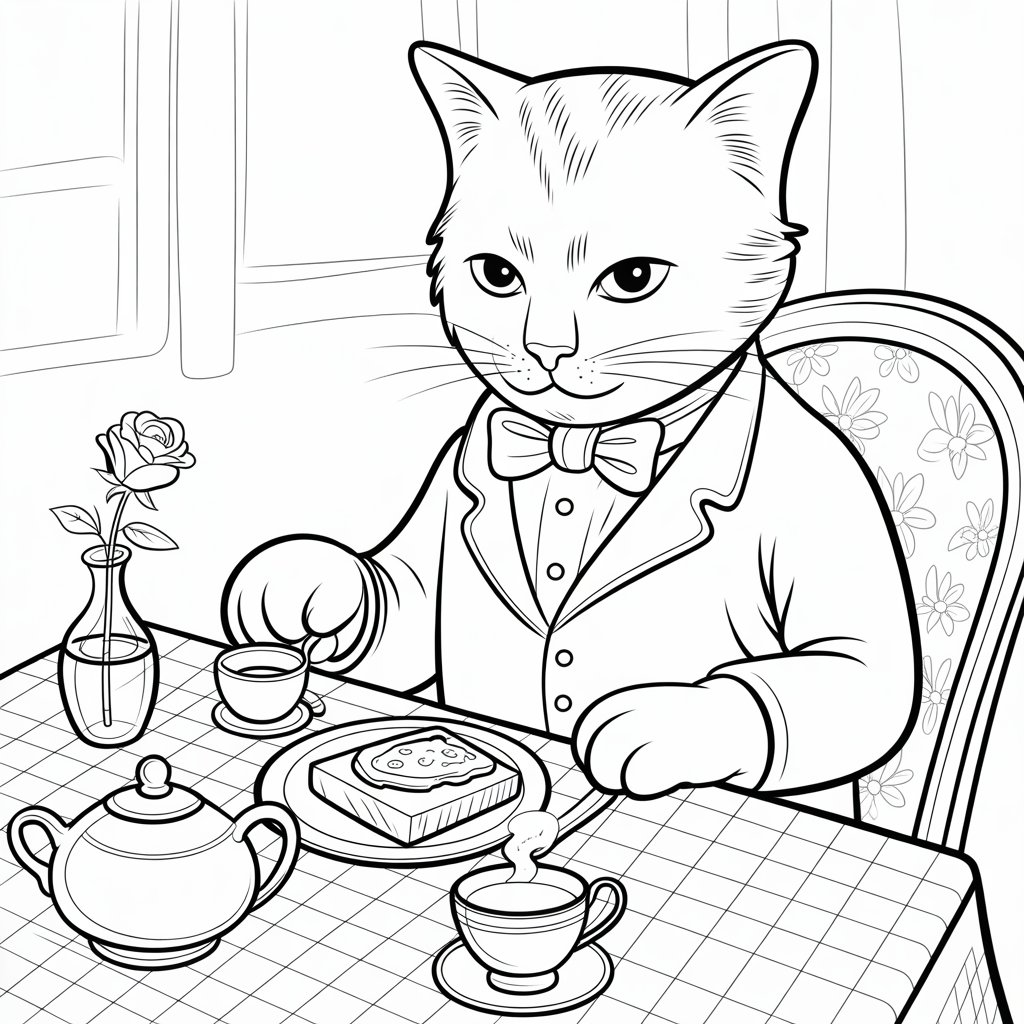 Breakfast Time with Puss