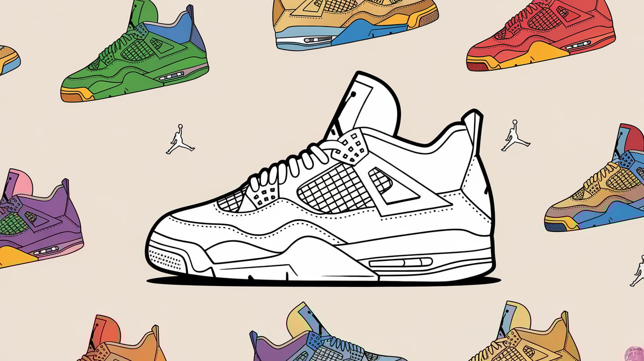 Exciting Jordan 4 Coloring Pages for Fans