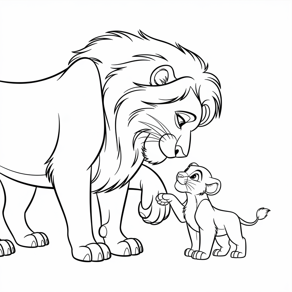 Father and Son Moment: Mufasa and Simba Together