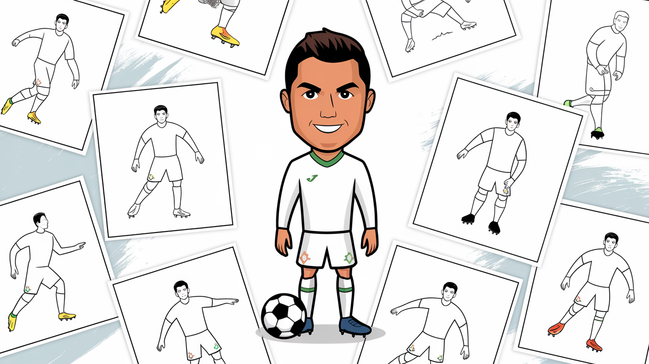 Fun Ronaldo Coloring Sheets for Soccer Fans