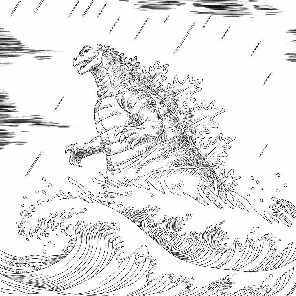 Godzilla_Emerging_from_Ocean_Waves