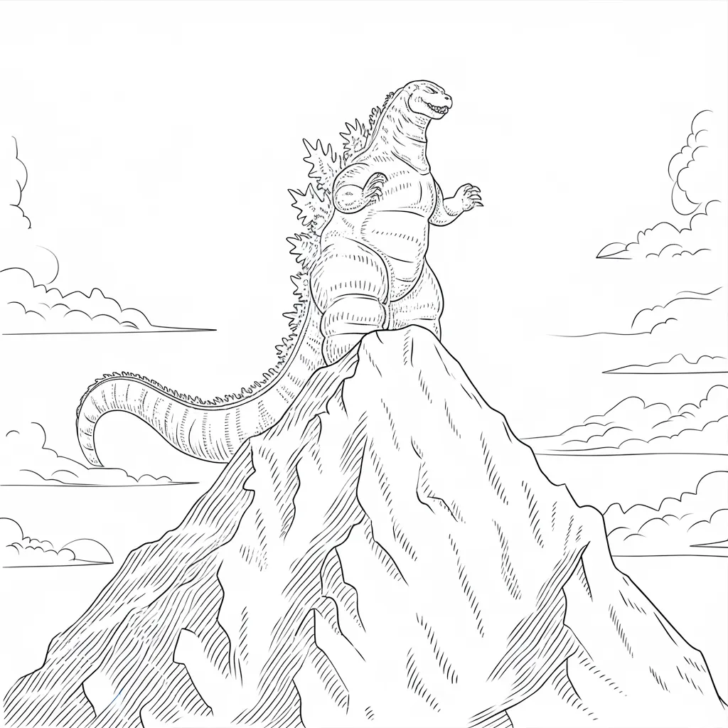 Godzilla_Standing_on_Mountain_Peak