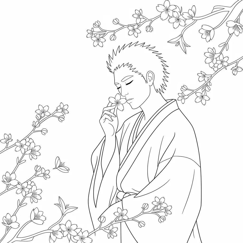 Gojo_with_Flowers