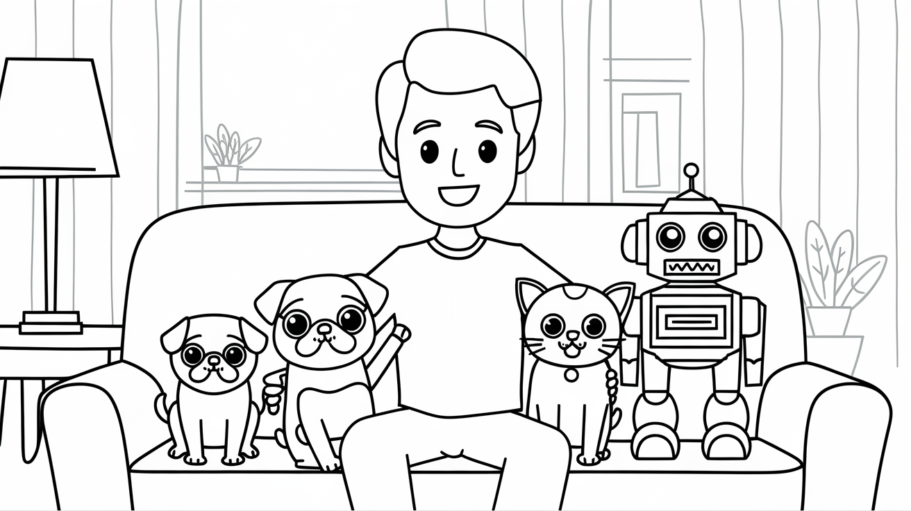 Group Portrait: Bingo, Rolly, Hissy, and A.R.F.