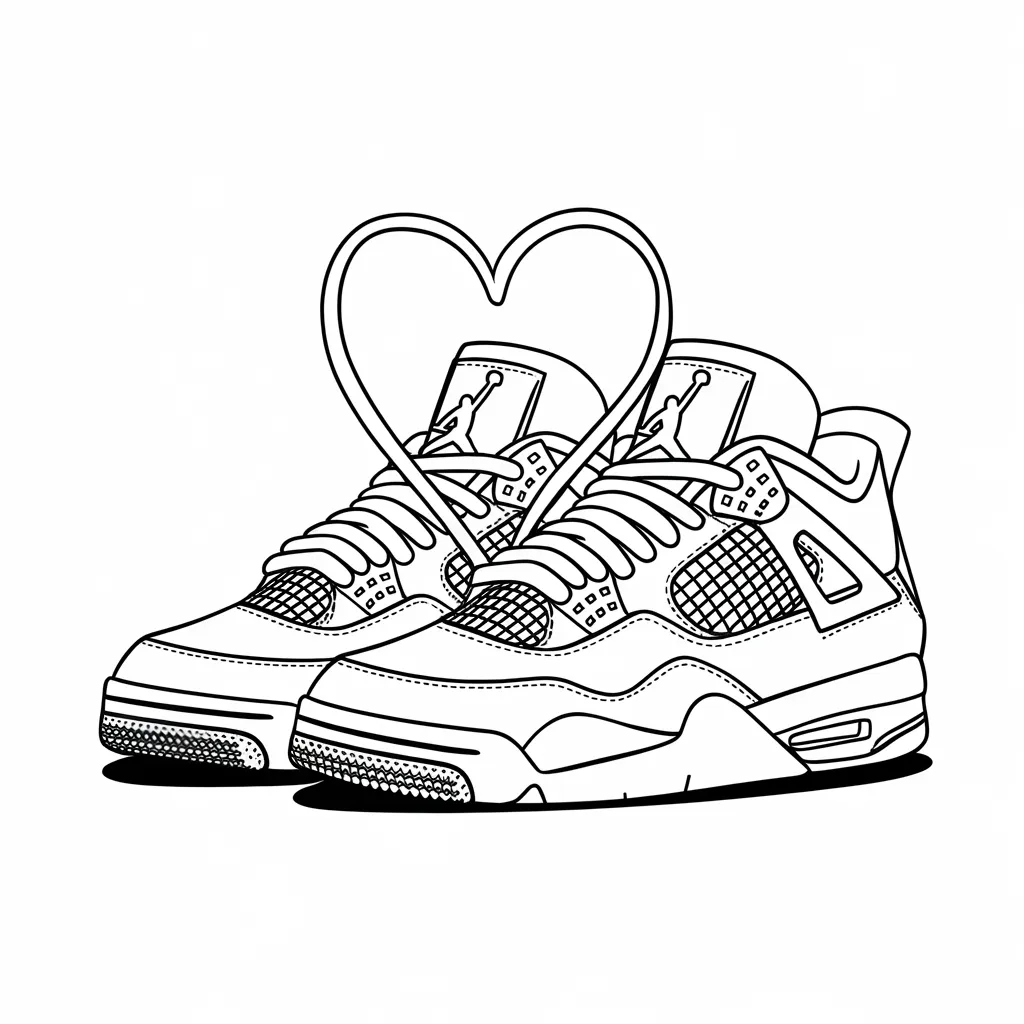 Jordan_4_Laces_Forming_Heart_Shape