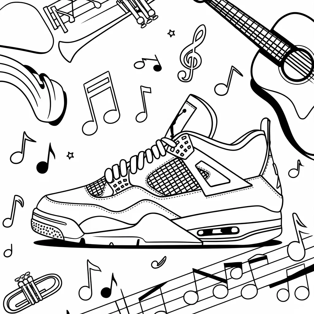 Jordan_4_with_Musical_Notes