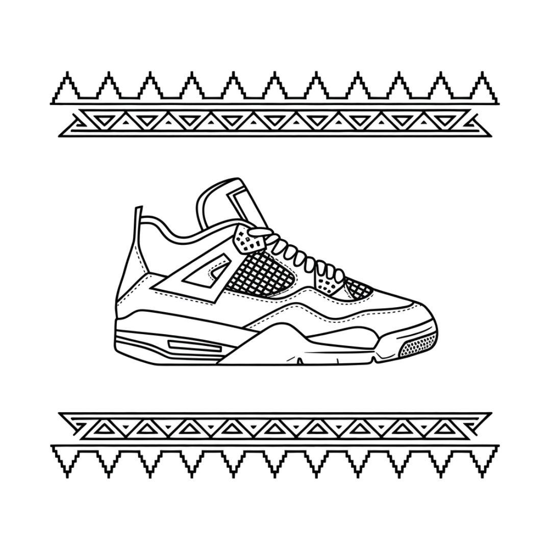 Jordan_4_with_Tribal_Pattern_Frame
