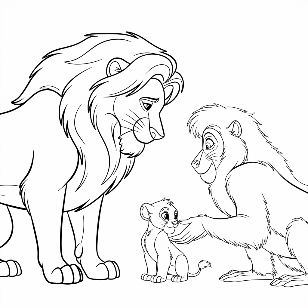 Mufasa and Rafiki Meeting