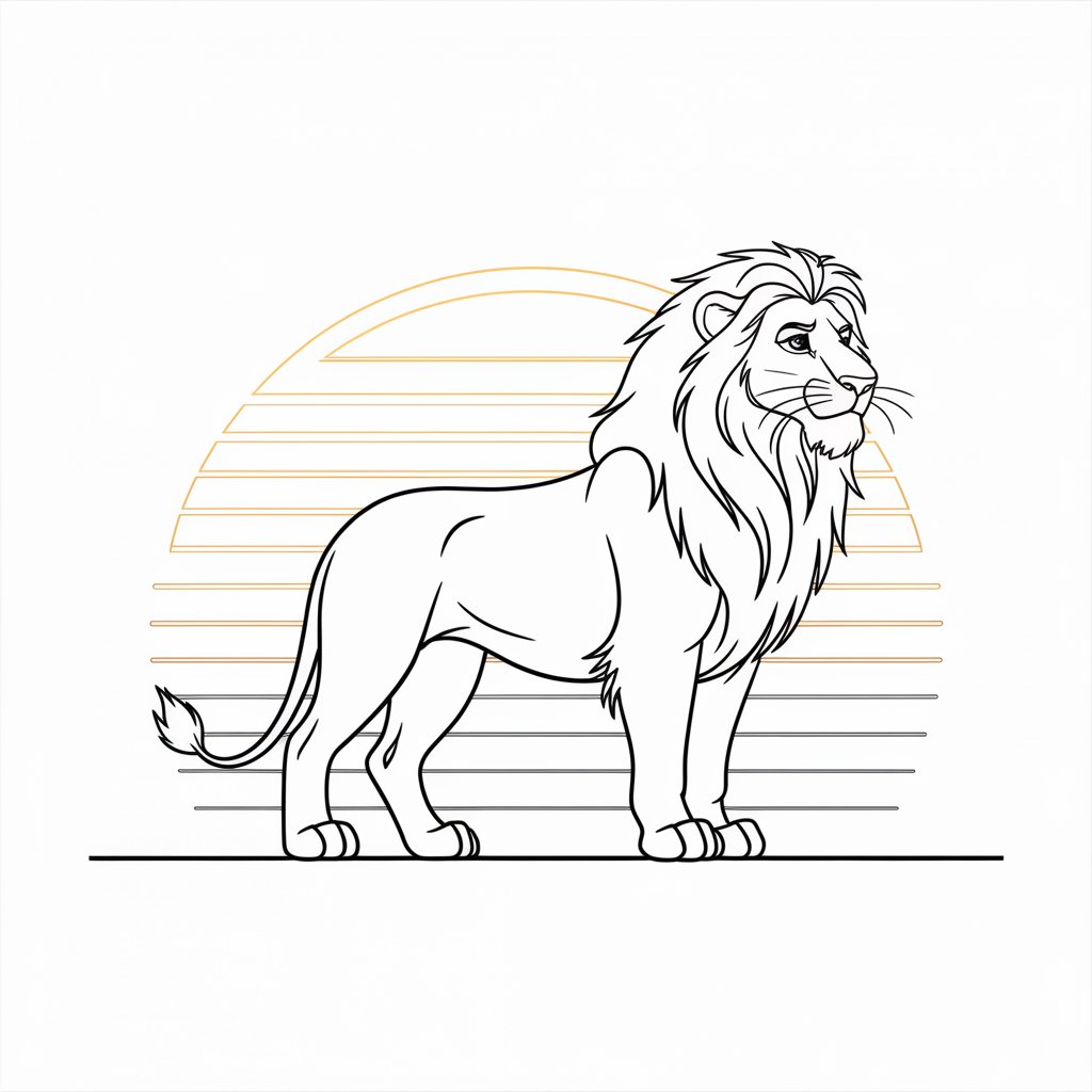 Mufasa's Silhouette at Sunrise