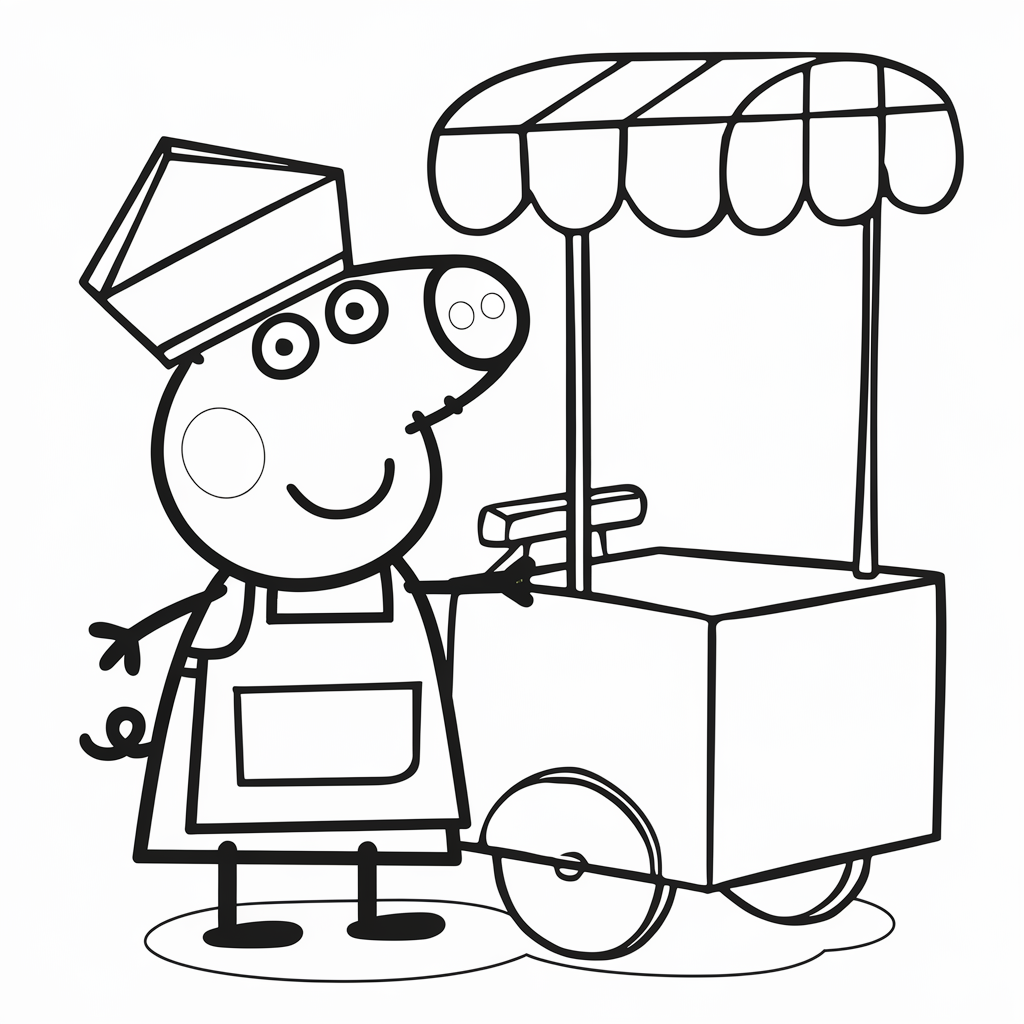 Peppa Pig Dressed as an Ice Cream Seller
