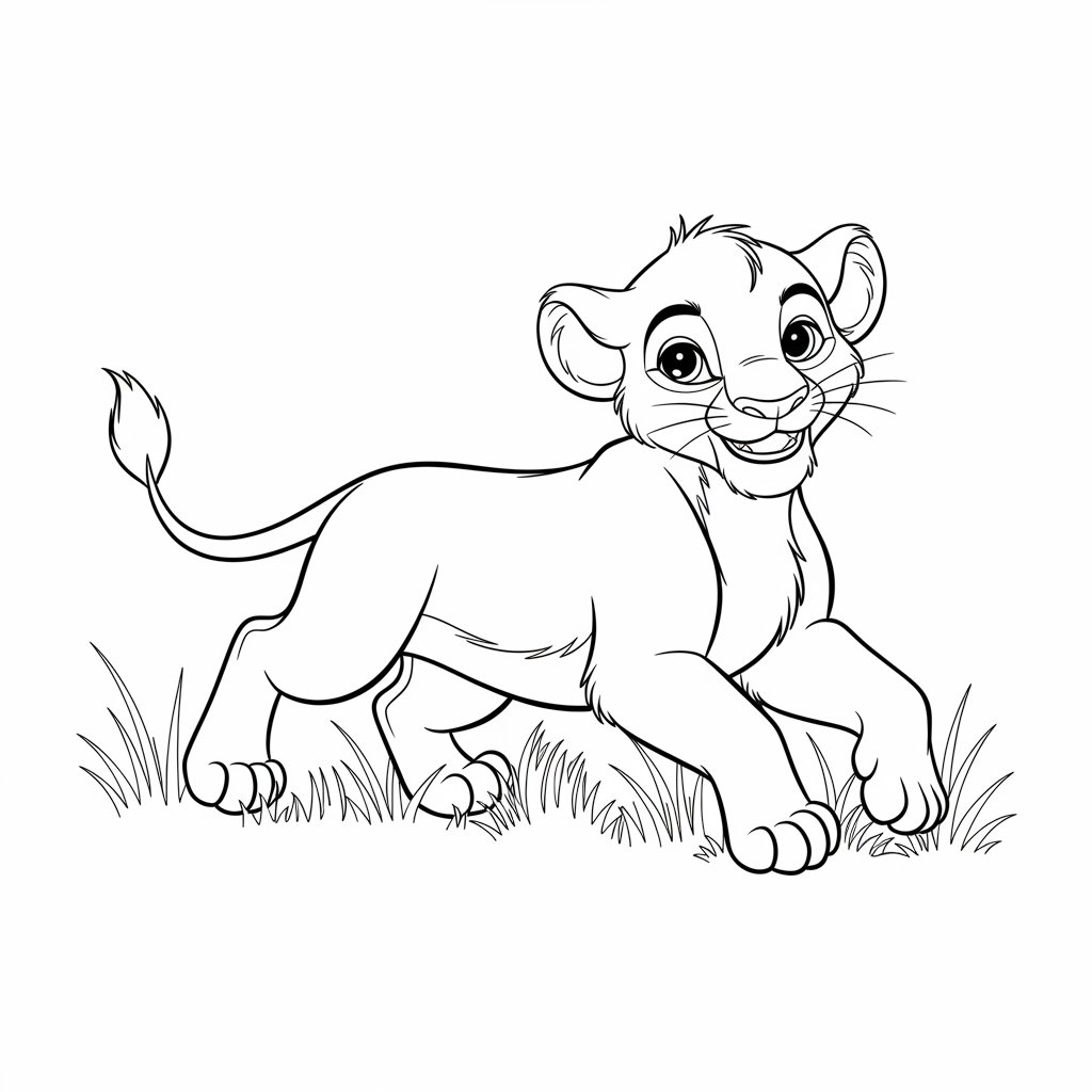 Playful Mufasa as a Cub