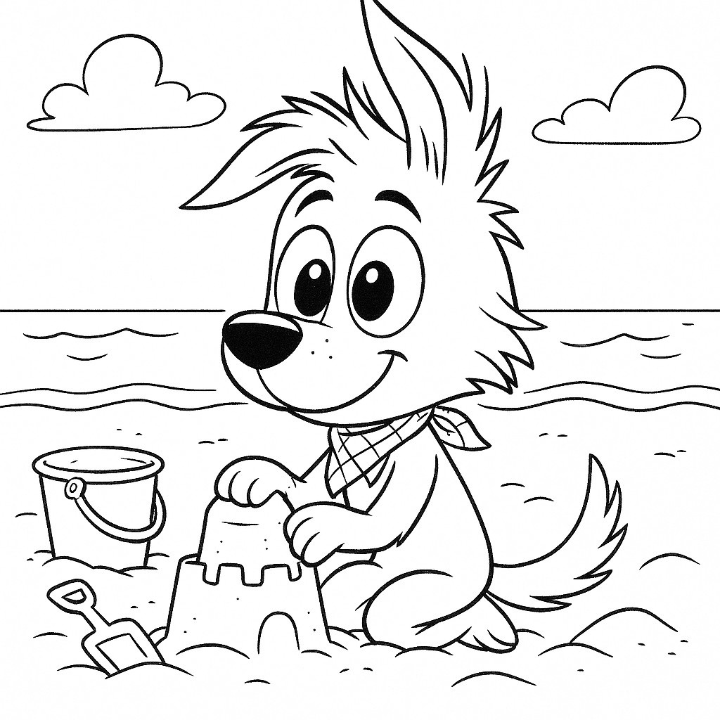 Scooch Pooch's Sandcastle Creation