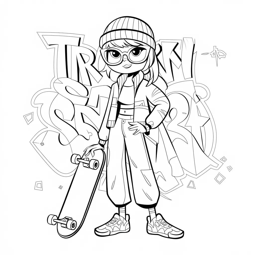 Tricky_with_Her_Skateboard