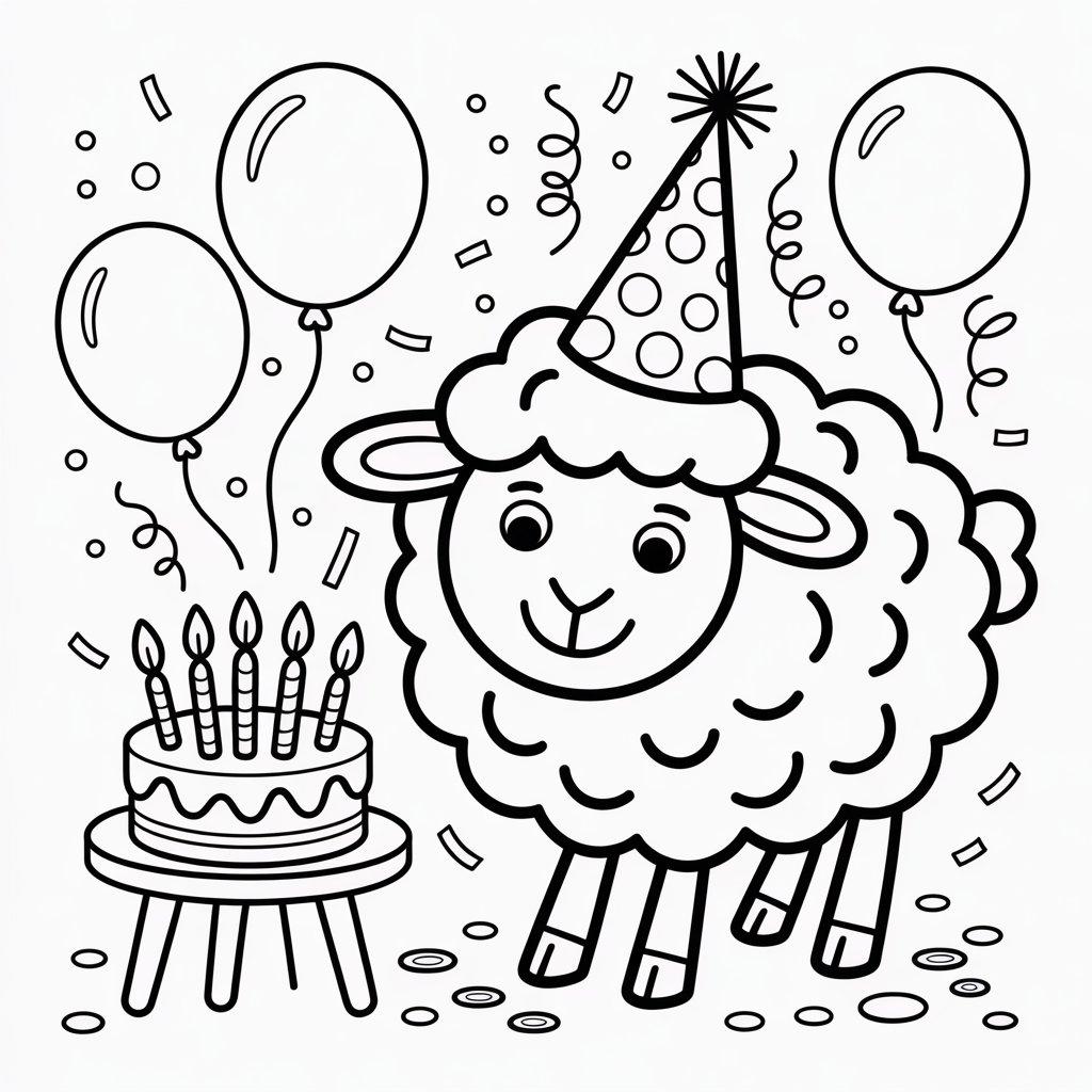 Birthday Party Sheep