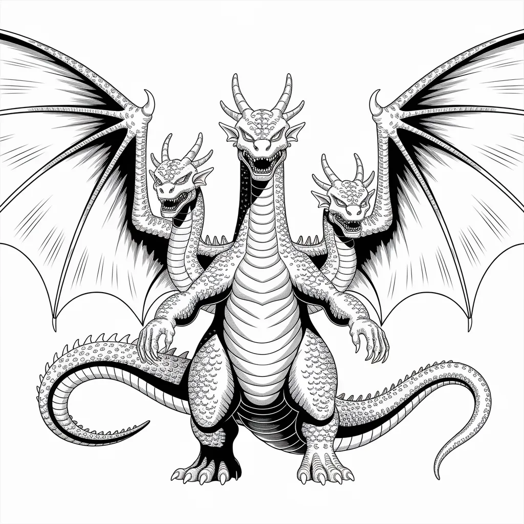 Classic King Ghidorah Pose