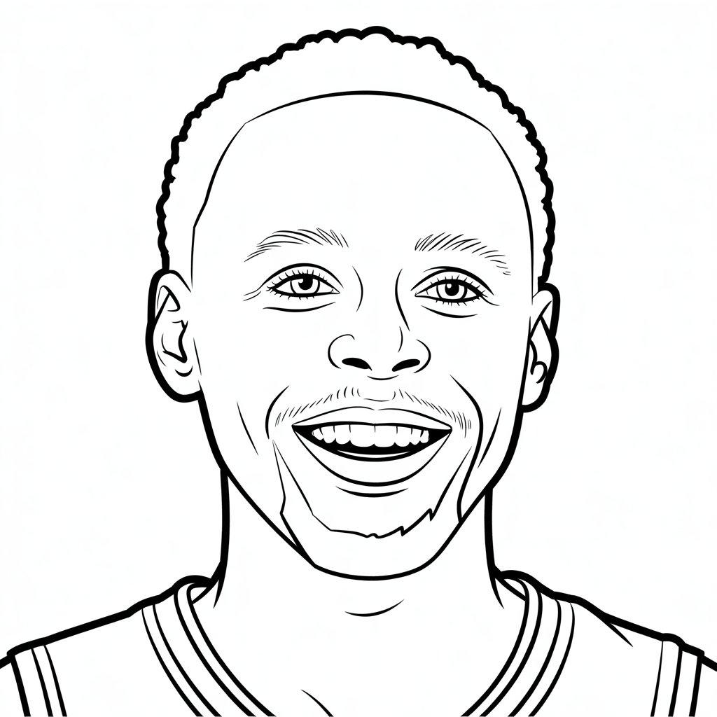 Close-Up Portrait of Steph Curry Smiling
