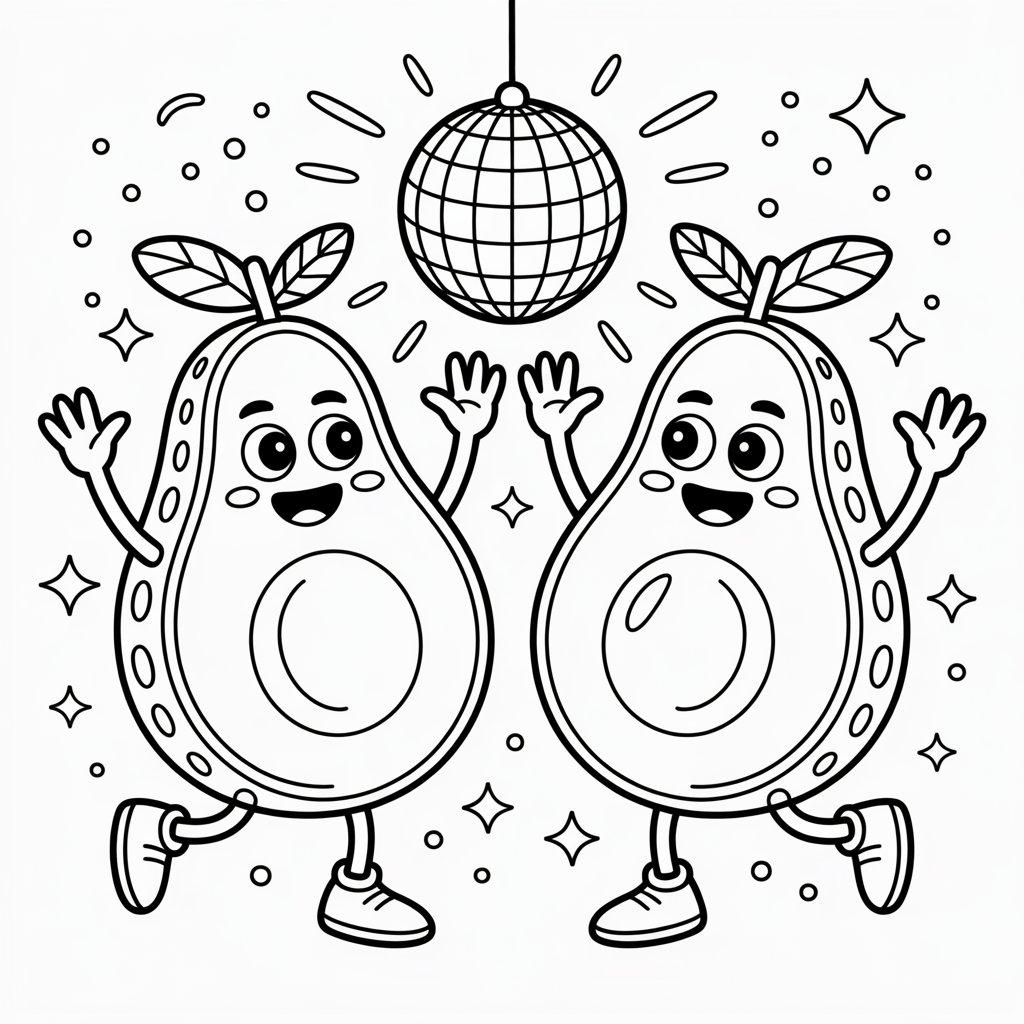 Dancing Avocado Pair
