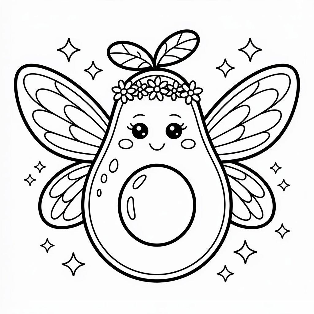 Fairy Avocado with Wings