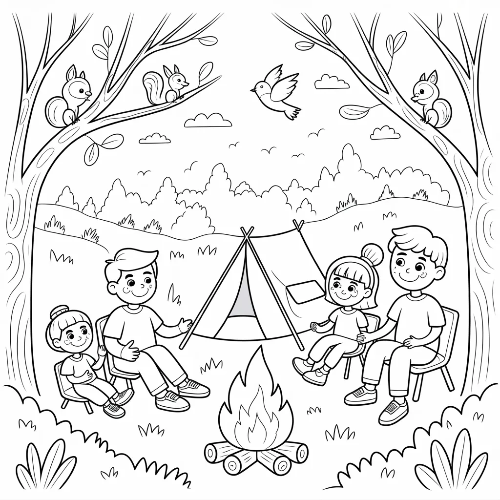 Family Camping in Nature