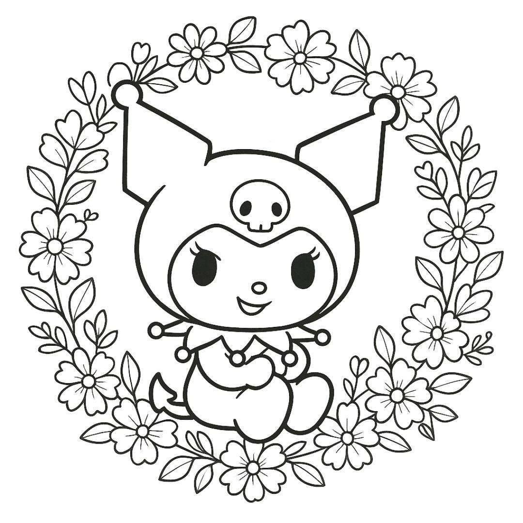 Floral_Frame_Kuromi