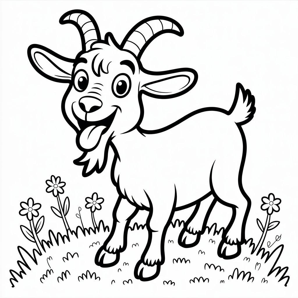 Funny Goat Making a Silly Face