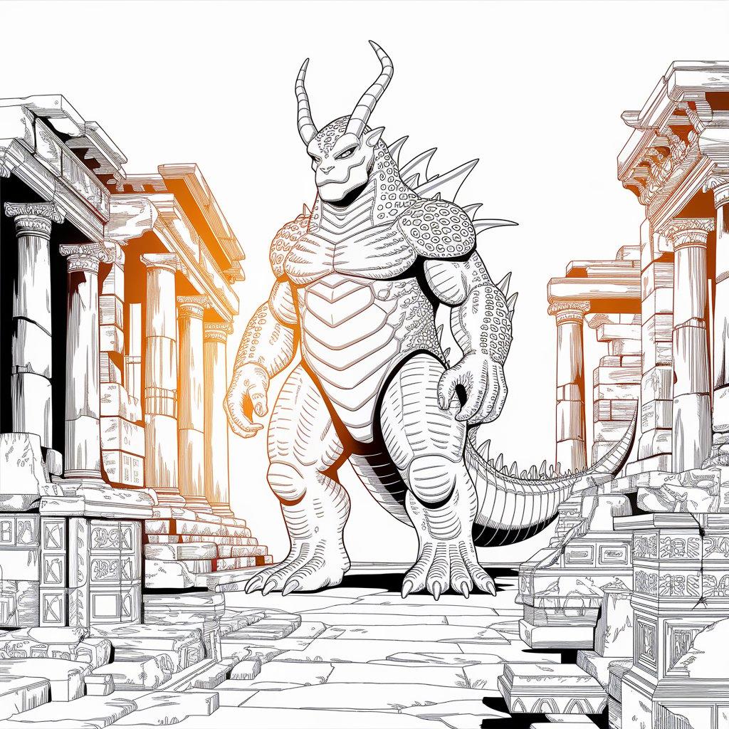 Ghidorah in Ancient Ruins