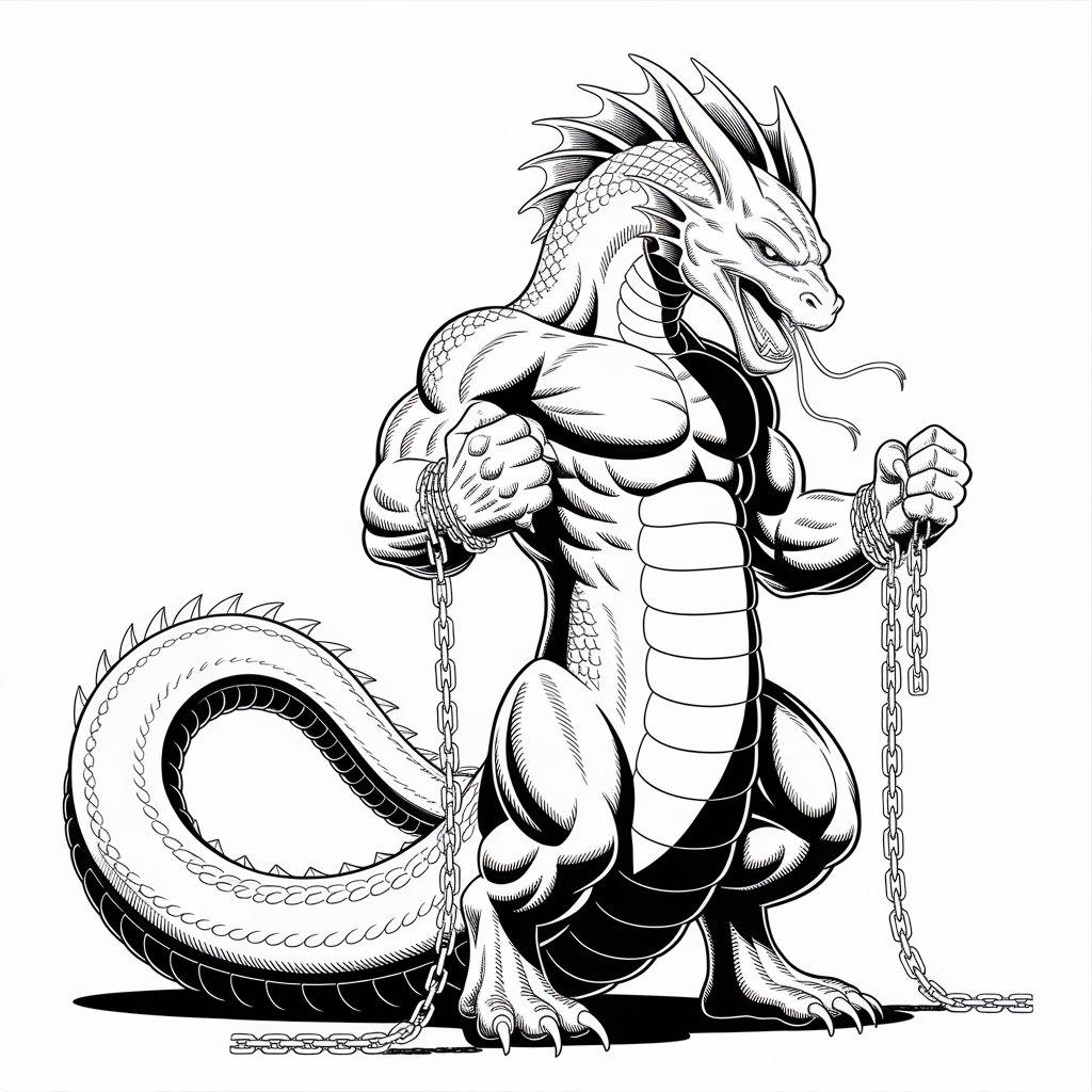 Ghidorah in Chains (Before Battle)