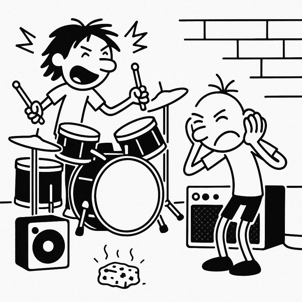 Greg and Rodrick's Band Practice