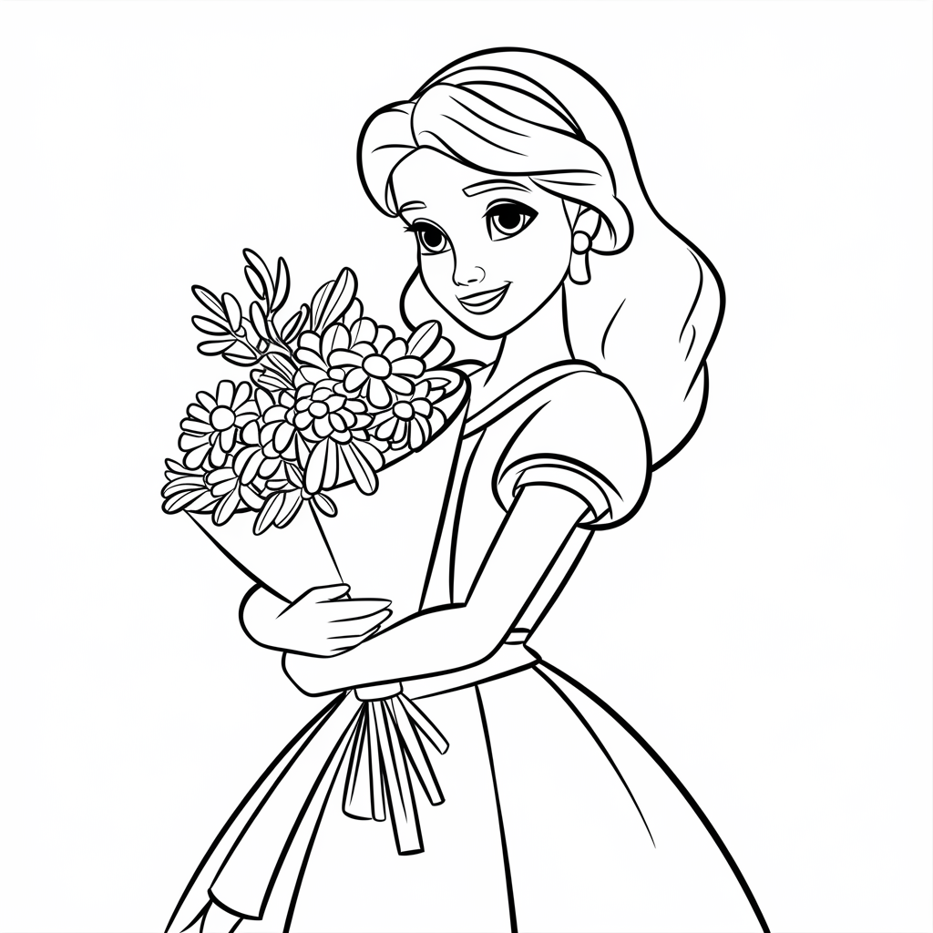 Isabela with a Bouquet
