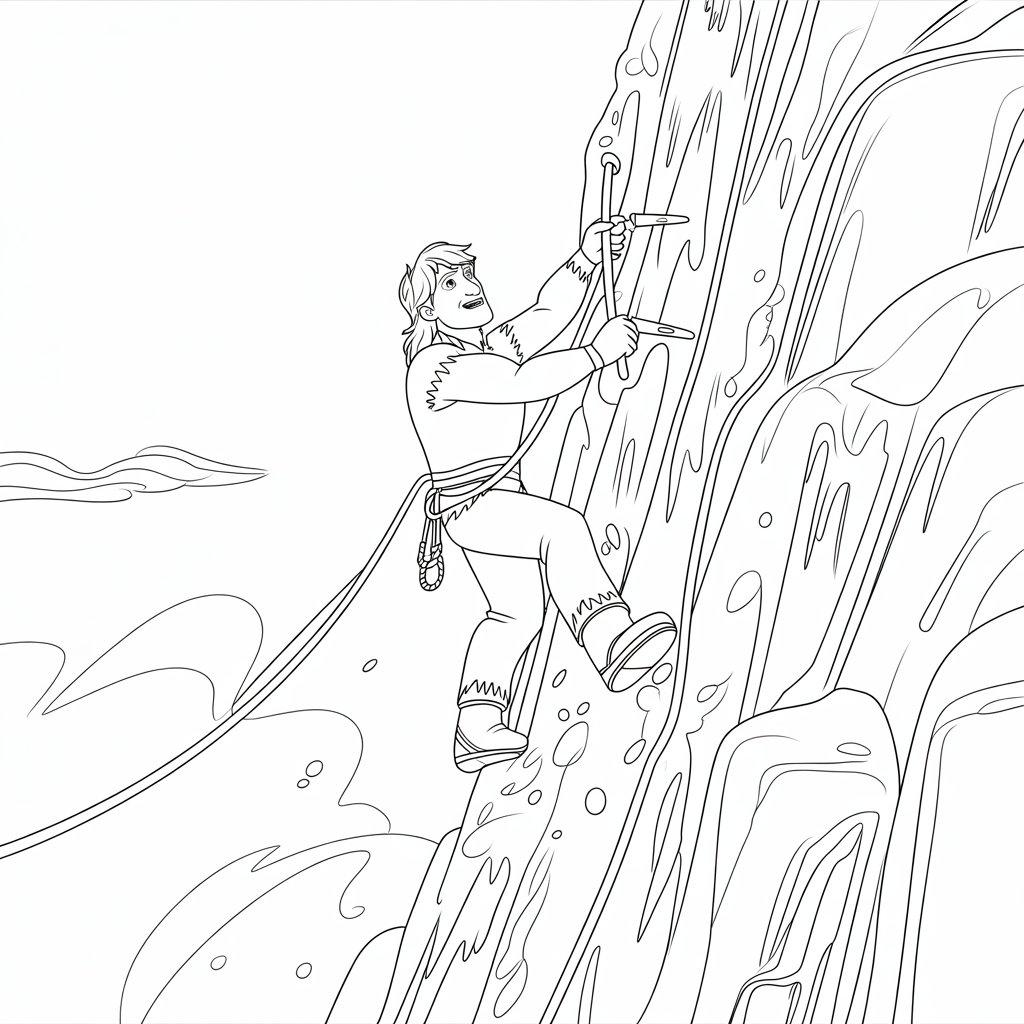Kristoff_Climbing_an_Icy_Cliff
