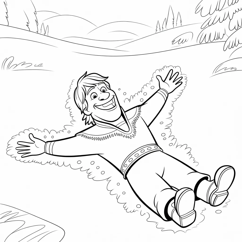 Kristoff_Making_Snow_Angels