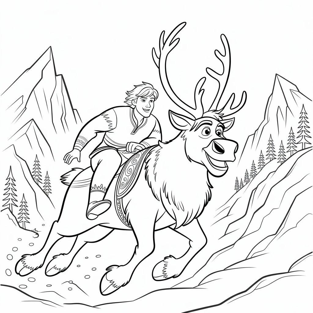 Kristoff_Riding_Sven_Through_the_Mountains
