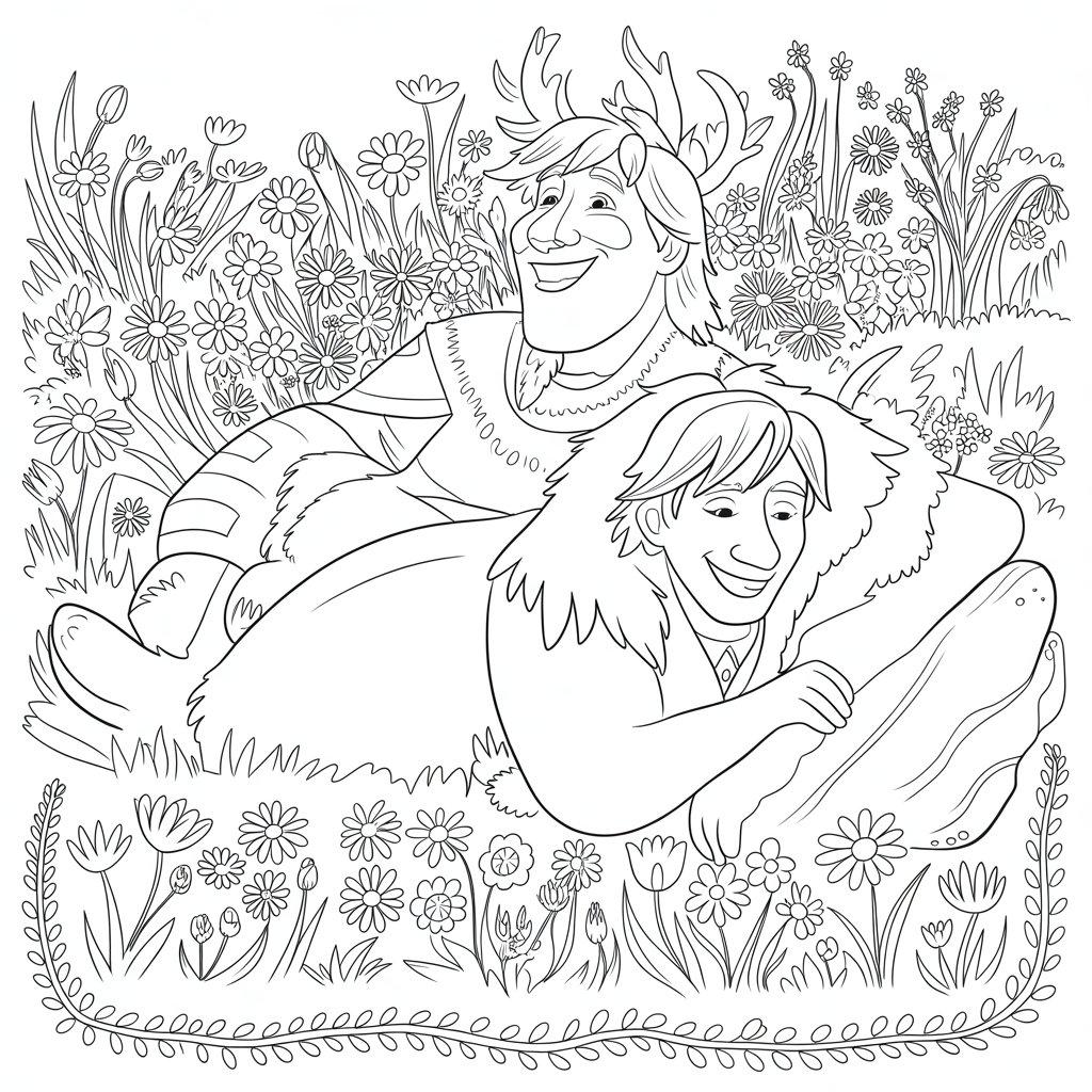 Kristoff_and_Sven_in_a_Flower_Meadow