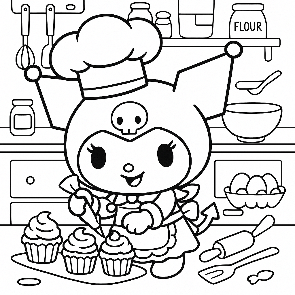 Kuromi_Baking_Cupcakes