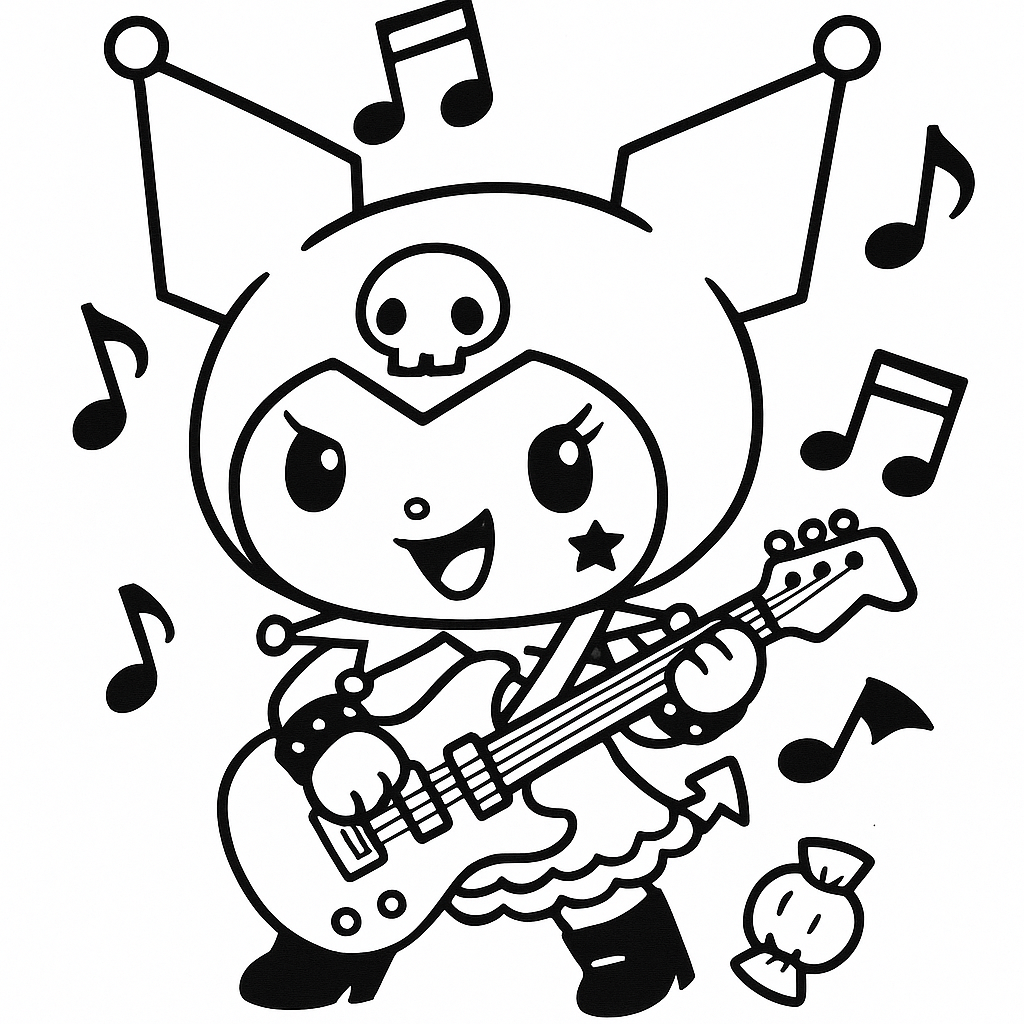 Kuromi_in_a_Punk_Rock_Band