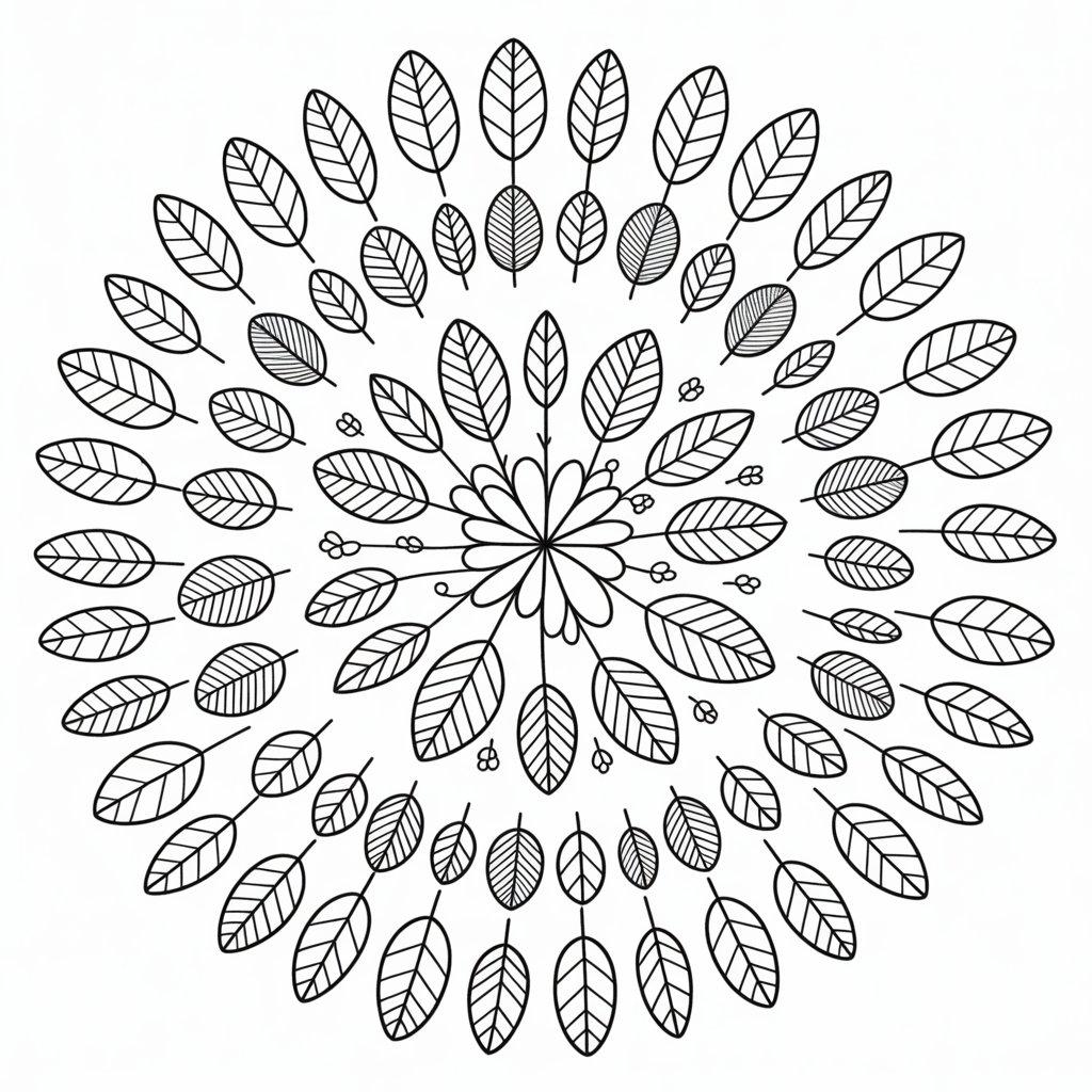 Leaf and Flower Mandala