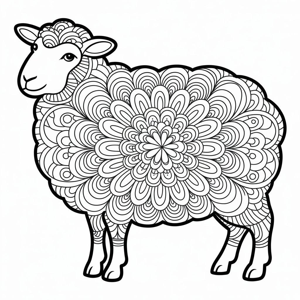 Mandala Sheep Design